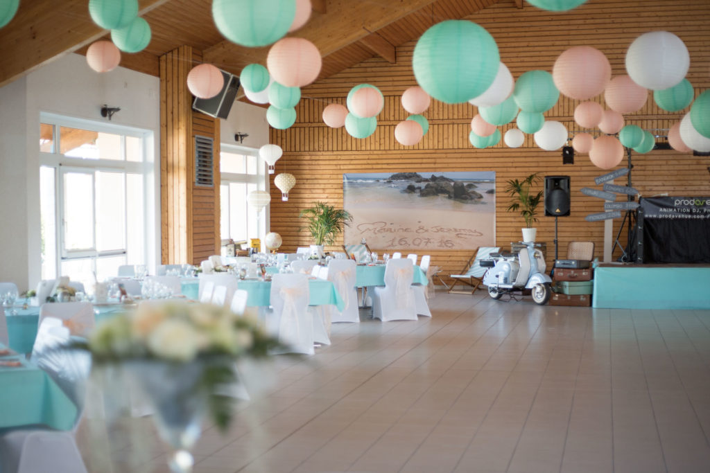 photographie de la salle de réception du mariage